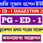 NSOU PG ED 1 FINAL SUGGESTION