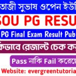 NSOU PG FINAL EXAM RESULT – NETAJI SUBHAS OPEN UNIVERSITY